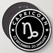Capricorn Zodiac Sign Button (Voorkant /achterkant)