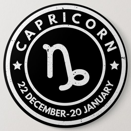 Capricorn Zodiac Sign Button (Voorkant)