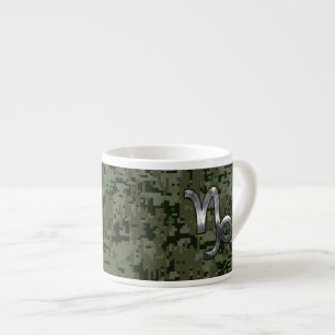 Capricorn Zodiac Sign on Woodland Digital Camo Espresso Kop