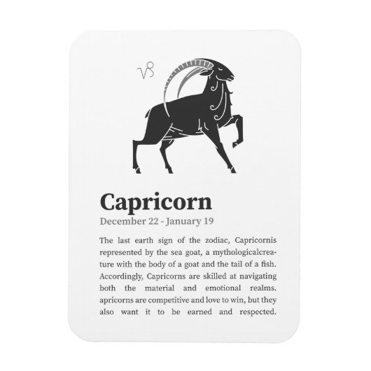 Capricorn Zodiac Sign poster Magneet (Verticaal)