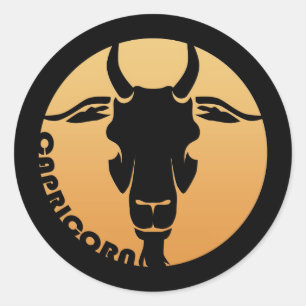 Capricorn Zodiac Sign Ronde Sticker