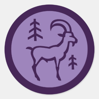 Capricorn Zodiac Sign Ronde Sticker