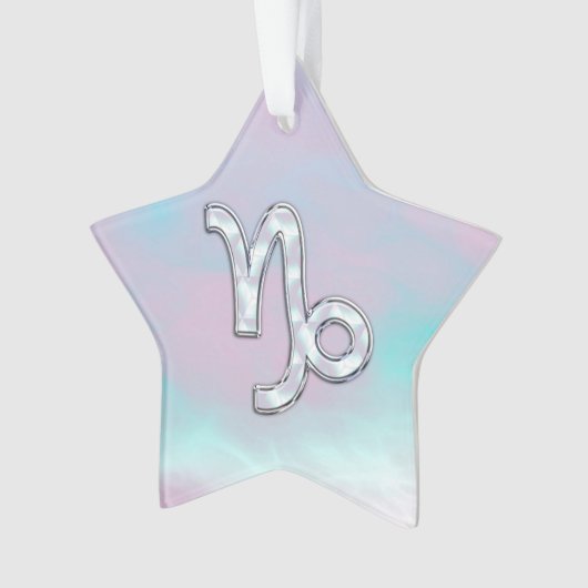 Capricorn Zodiac signe sur Mère style perle (devant)