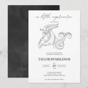 Capricorn Zodiac Star Sign Astrology Baby shower Kaart