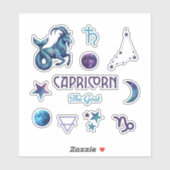 Capricorn Zodiac Sticker Collection (Vel)