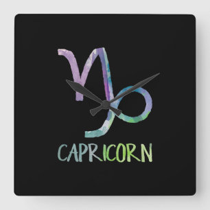 Capricorn Zodiac Symbol Astrology Zee Goat Gift Vierkante Klok