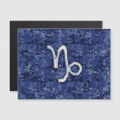 Capricorn Zodiac Symbol Blue Digital Camouflage (Voorkant / Achterkant)