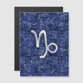 Capricorn Zodiac Symbol Blue Digital Camouflage (Voorkant / Achterkant)