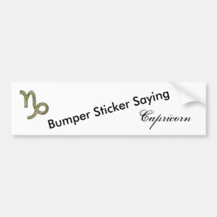 Capricorn Zodiac Symbol Element van K Yoncich Bumpersticker