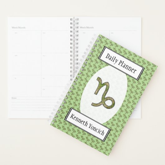Capricorn Zodiac Symbol Element van K Yoncich Planner (Display)