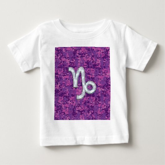 Capricorn Zodiac Symbol Fuchsia Digital Camouflage (Voorkant)