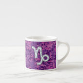 Capricorn Zodiac Symbol Fuchsia Digital Camouflage Espresso Kop (Rechts)