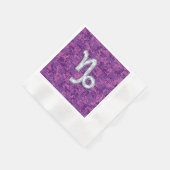 Capricorn Zodiac Symbol Fuchsia Digital Camouflage Servet (Hoek)