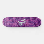 Capricorn Zodiac Symbol Fuchsia Digital Camouflage Skateboard (Horizontaal)