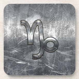 Capricorn Zodiac Symbol Industrial Style Onderzetter