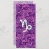 Capricorn Zodiac Symbol on Fuchsia Digital Camo (Voorkant / Achterkant)