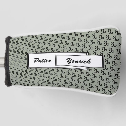 Capricorn Zodiac Symbol Standard van K Yoncich Golfheadcover (Voorkant)