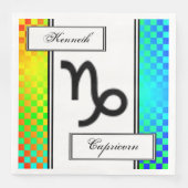 Capricorn Zodiac Symbol Standard van K Yoncich Servetten (Voorkant)