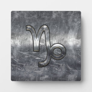 Capricorn Zodiac Symbool Distress Steel Decor Fotoplaat