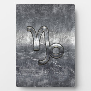 Capricorn Zodiac Symbool Distress Steel Decor Fotoplaat