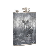 Capricorn Zodiac Symbool Grunge Distress Style Heupfles (Rechts)