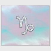 Capricorn Zodiac Symbool op moeder van het parelde Cadeaupapier (Vlak)