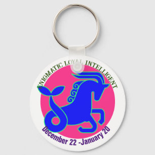 Capricorn Zodiac-teken Persoonlijke sleutelhanger