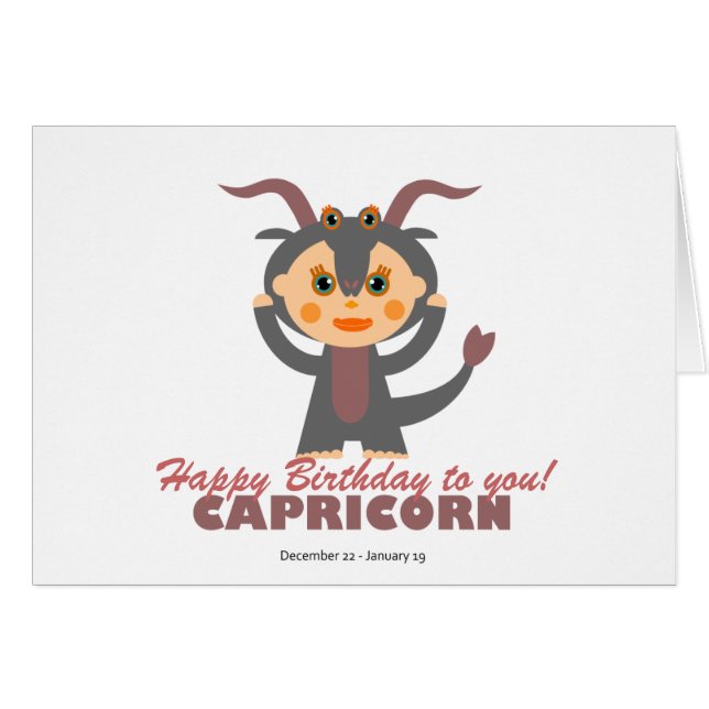 Capricorn Zodiac voor kinderen (Voorkant Horizontaal)