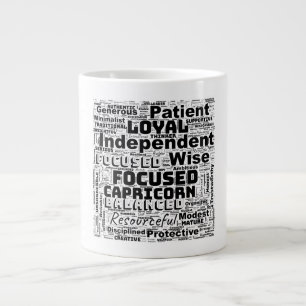 Capricorn Zodiac Word Cloud Inspiration Extra Grote Beker