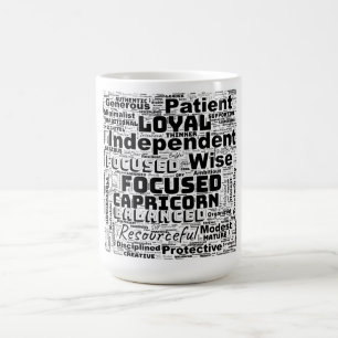 Capricorn Zodiac Word Cloud Inspiration Koffiemok