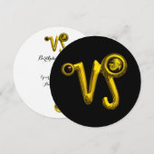 CAPRICORN, ZODIACAL SIGN, ZODIAC BIRTHDAY PARTIJ KAART (Voorkant / Achterkant)