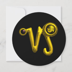 CAPRICORN, ZODIACAL SIGN, ZODIAC BIRTHDAY PARTIJ KAART