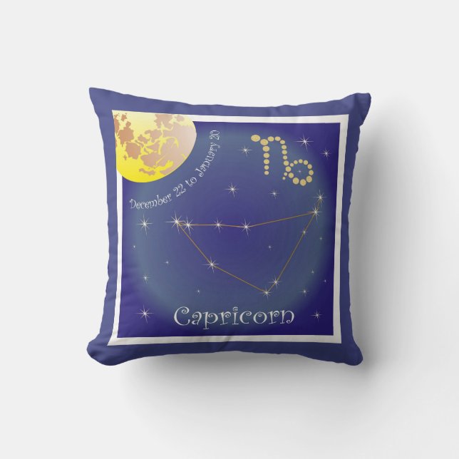 Capricorne 22 décembre au 20 janvier Coussin (Recto)