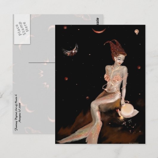 Capricorne, carte postale (Devant / Derrière)