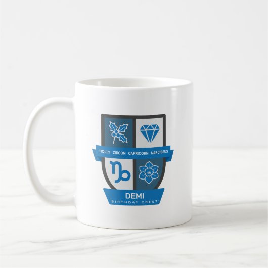 Capricorne Crest d'anniversaire™ pour mug du 22 au (Gauche)