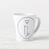 Capricorne Glyphe Géométrique Mug de café (Angle droit)