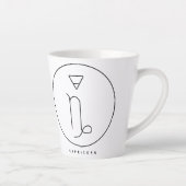 Capricorne Glyphe Géométrique Mug de café (Droite)