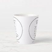 Capricorne Glyphe Géométrique Mug de café (Devant)