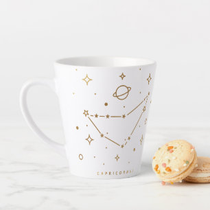 Capricorne Gold Abstrait Constellation de café Mug
