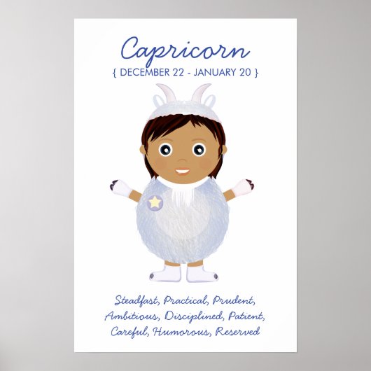 Capricorne - Poster Horoscope pour fille (Devant)