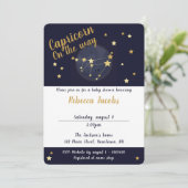 Capricorne zodiac Baby shower Invitation (Debout devant)