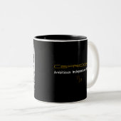 Capricorne Zodiac Café Mug noir et blanc (Devant droit)