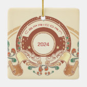Capricorne Zodiac Ornement de Noël (Dos)