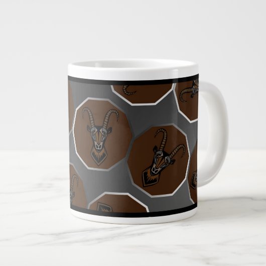 Capricorne Zodiac Personnalisable Grosse Mug (Devant droit)