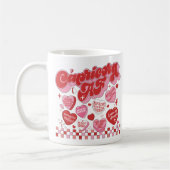 Capricorne Zodiac Traits Retro Valentine Mug (Gauche)