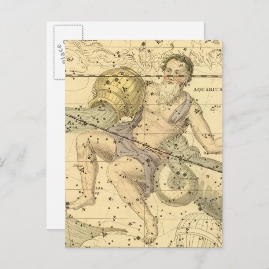 Capricornus en Aquarius Briefkaart (Voorkant / Achterkant)
