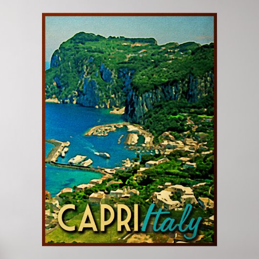 Capris Italy Vintage Travel Poster (Voorkant)