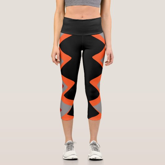 Capris leggings avec motif de zigzag (Recto)