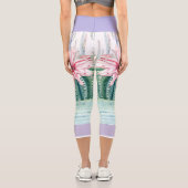 Capris Leggings dans un Cactus design sur blanc (Verso)