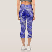 Capris Leggings en Netting Faux Bleu Foncé (Verso)